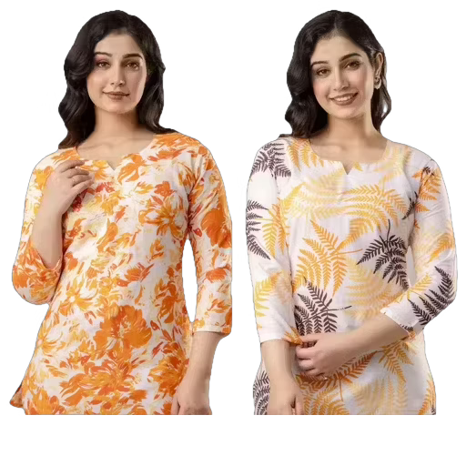 Kurti For Women - Orange.