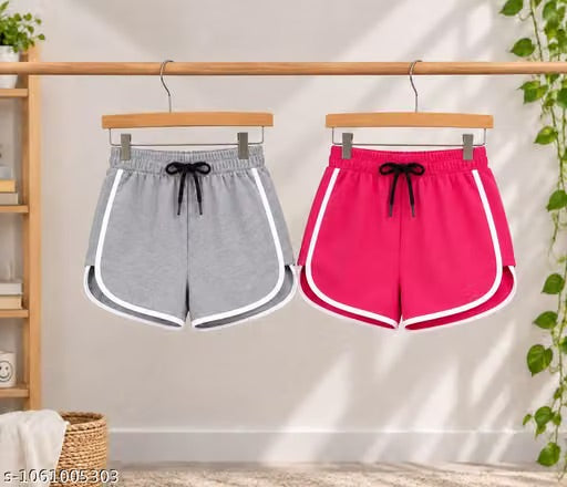 Girls Multicolour Shorts Pack of 3 | Girls SIDEPANEL Shorts