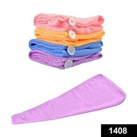 1408 Quick Turban Hair-drying Absorbent Microfiber Toweldry Shower Caps - Superior eMart