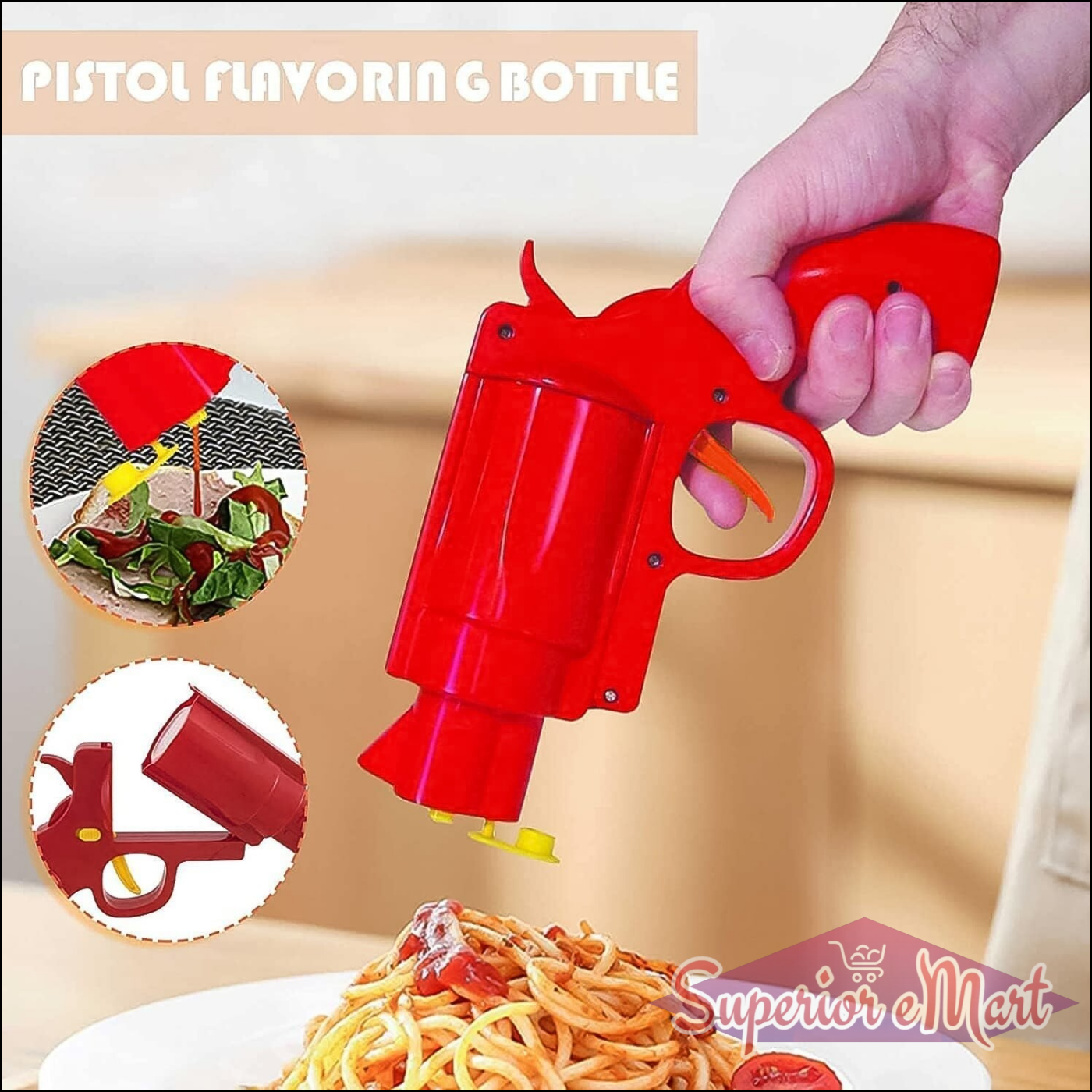 Ketchup Dispenser Mustard Bottle Gun (1 Pc) - Superior eMart