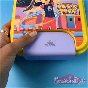 Kids Lunch Box Set With Small Inner Container Spoon Fork (1 Pc) - Superior eMart