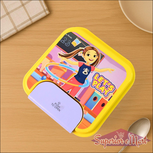 Kids Lunch Box Set With Small Inner Container Spoon Fork (1 Pc) - Superior eMart