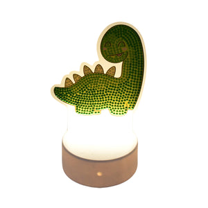 Kids night light dinosaur in green design, perfect for children's rooms and bedtime comfort