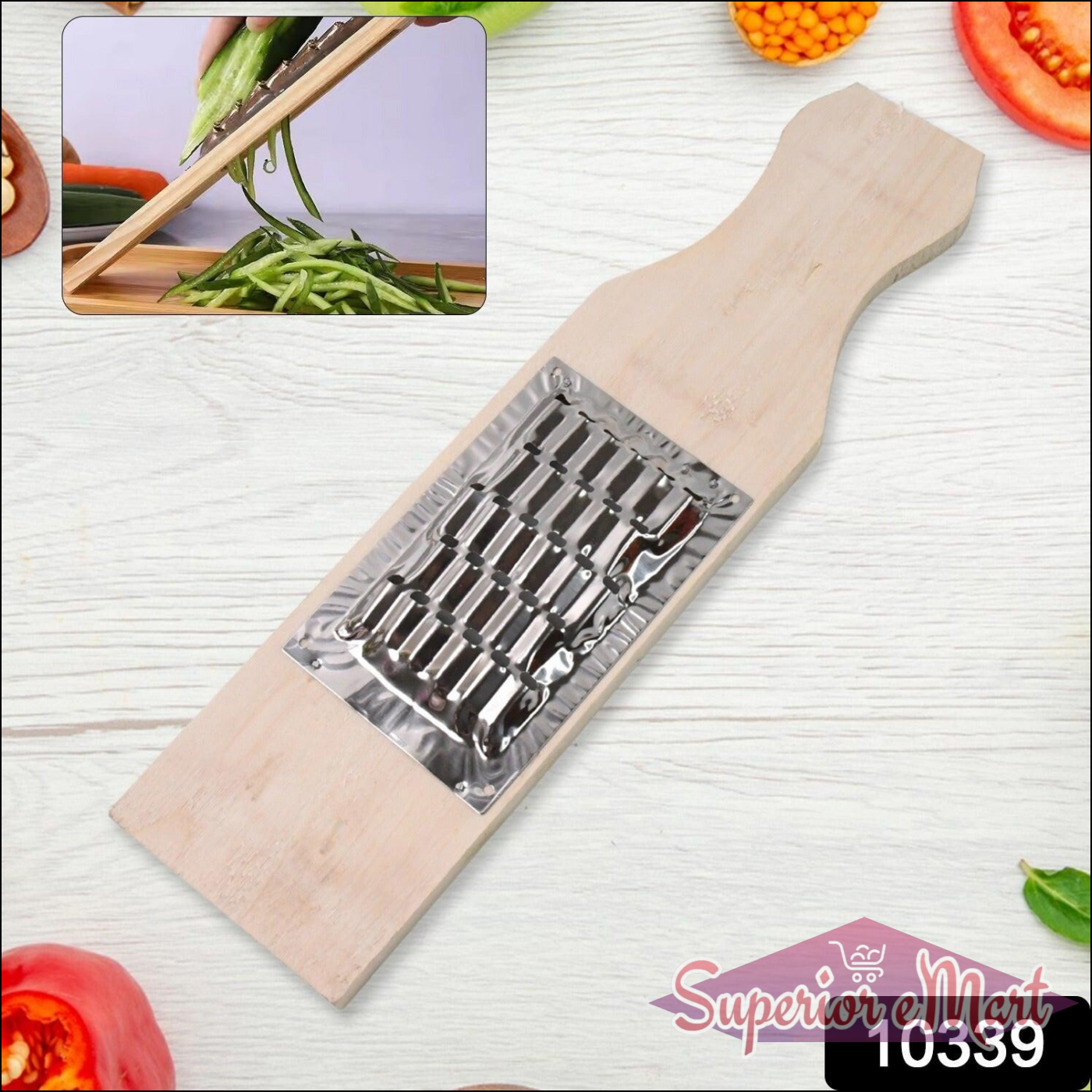 Kitchen Cheese Grater Slicer with Wooden Handle - Superior eMart