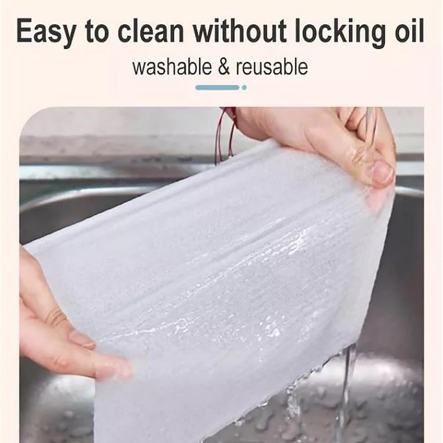 Washable and reusable kitchen cleaning wipes for easy oil-free cleaning in your home