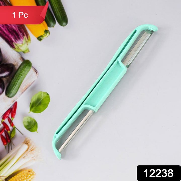 Superior eMart double side potato peeler with green handle for efficient vegetable peeling