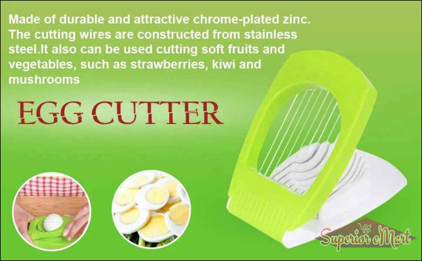 Superior eMart kitchen egg slicer with durable chrome-plated zinc for slicing eggs and soft fruits