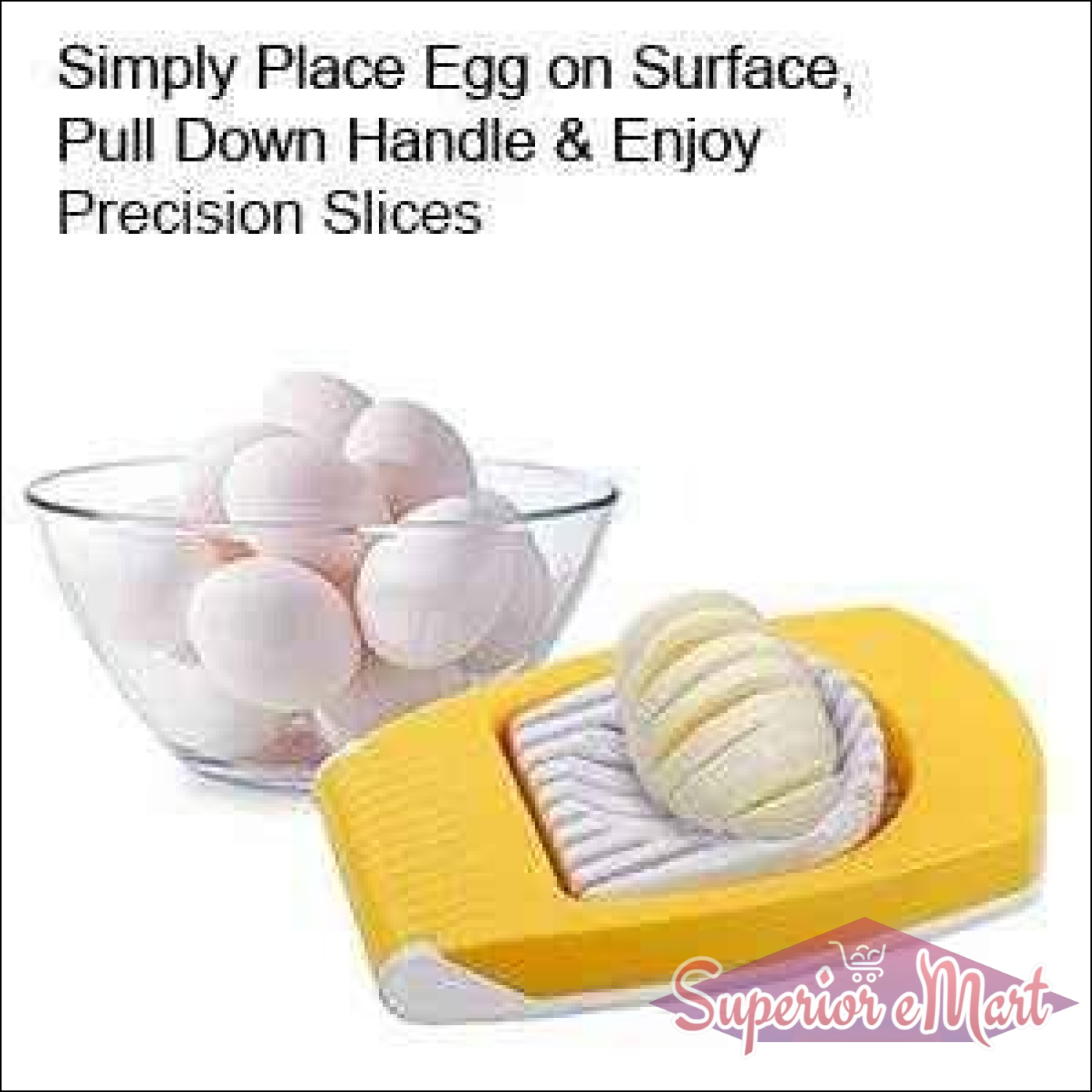 Superior eMart kitchen egg slicer with precision blades for perfectly sliced eggs