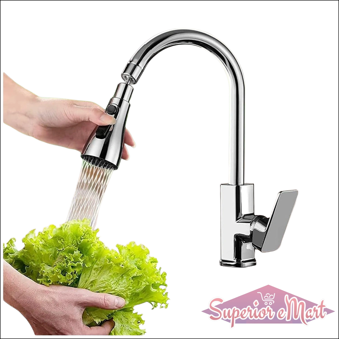 Kitchen Faucet 3-function Pull Down Sink Sprayer (1 Pc) - Superior eMart