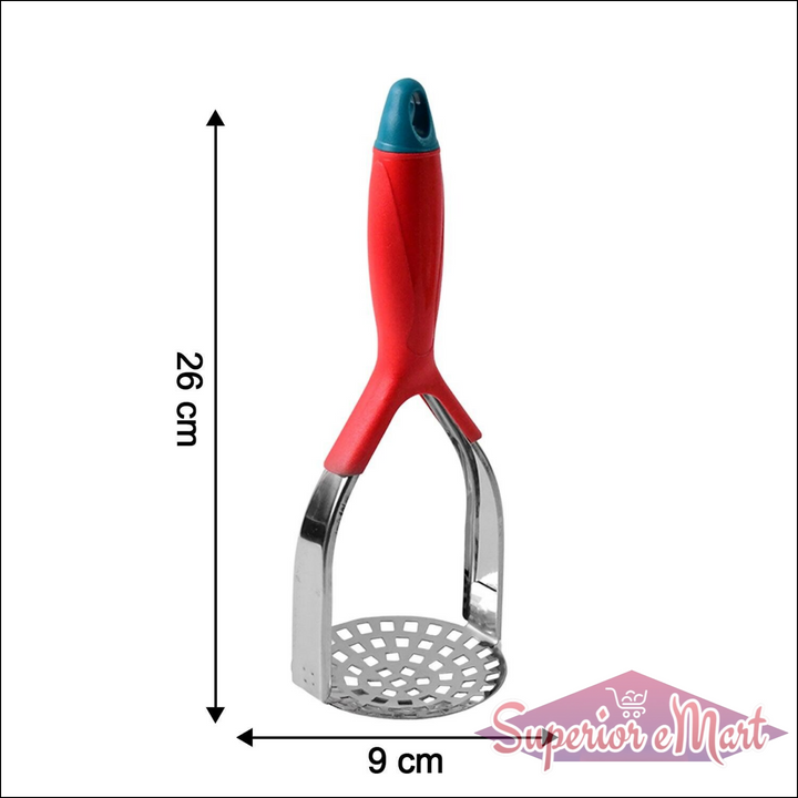 Superior eMart heavy duty potato masher with ergonomic handle for easy mashing and durable stainless steel design
