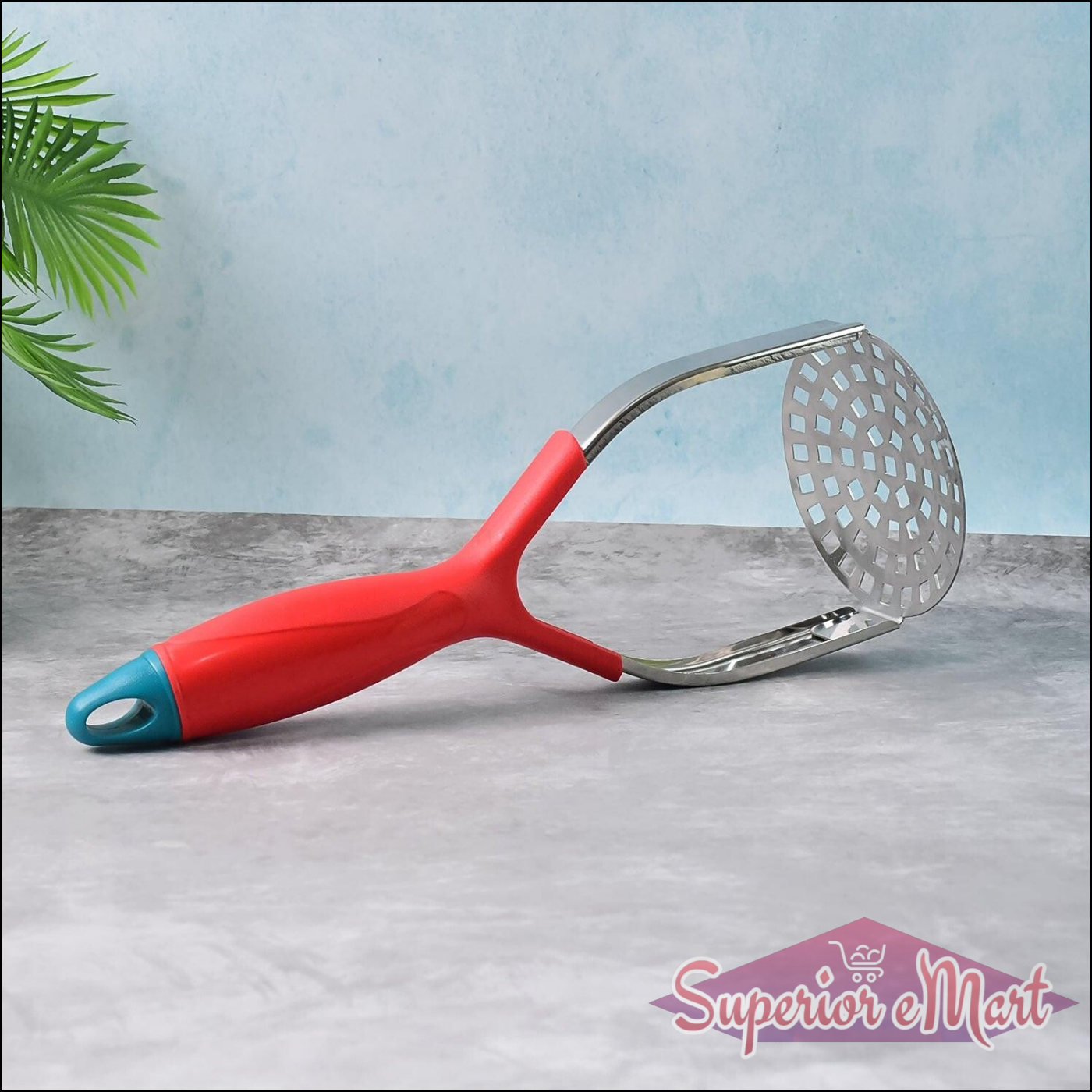 Heavy duty potato masher with ergonomic handle for easy mashing and preparation of potatoes and vegetables