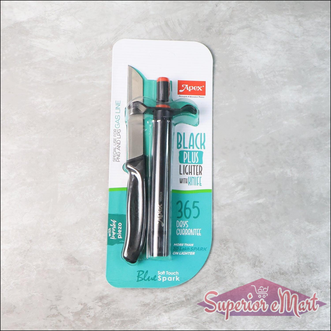 Kitchen Knife With Gas Lighter Combo Set  2 - Superior eMart