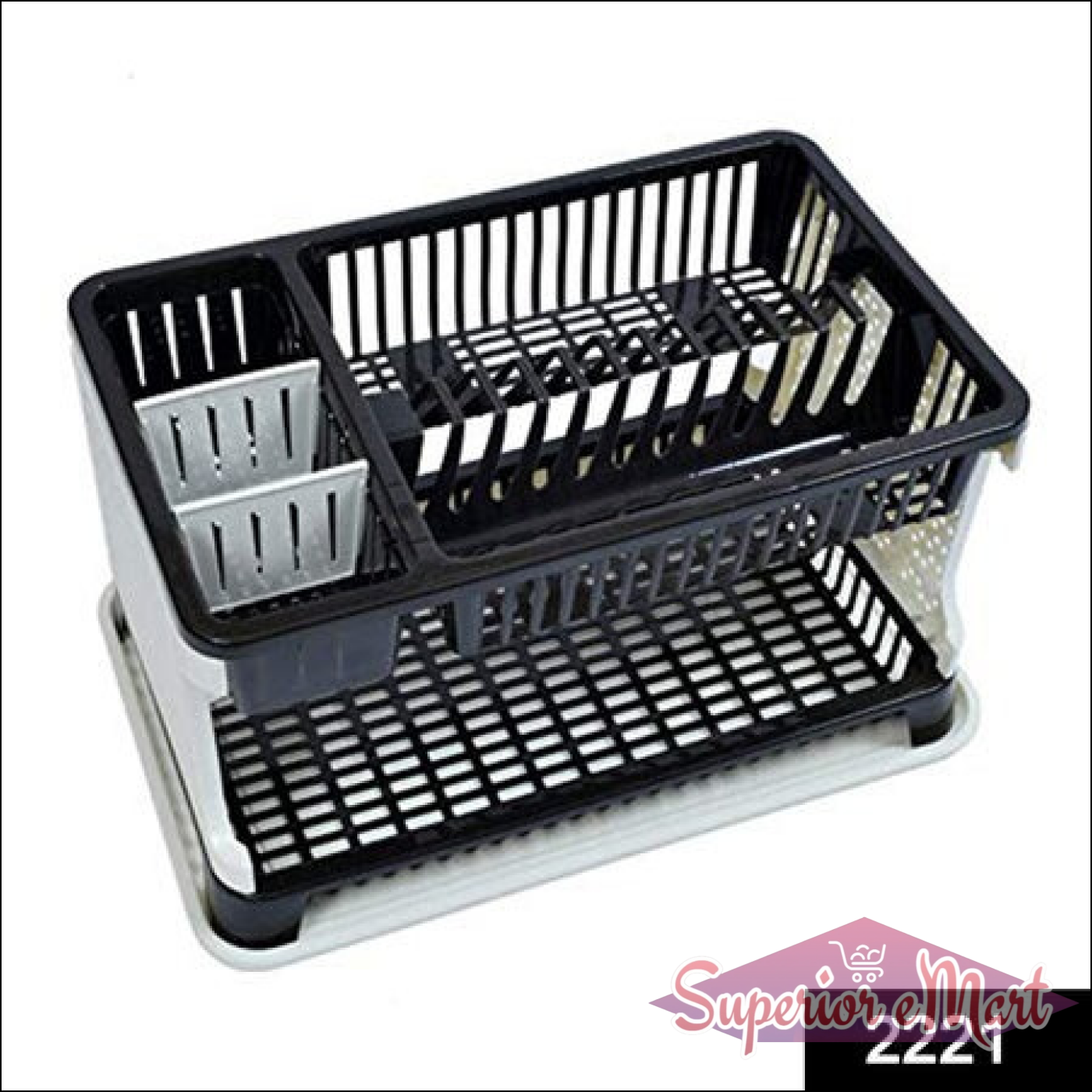 Kitchen Organizer Rack with Water Storing Tray/Dish Rack - Superior eMart