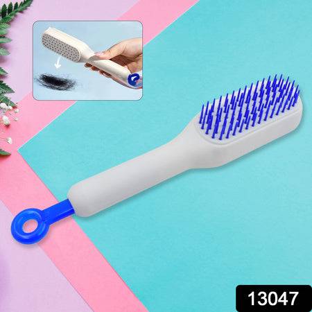 13947 Self-cleaning Hairbrush Self-cleaning Anti-static Detangling Massage Comb One-pull Clean Scalable Rotate Lifting Self Cleaning Hairbrush Hair Styling Tools - Superior eMart