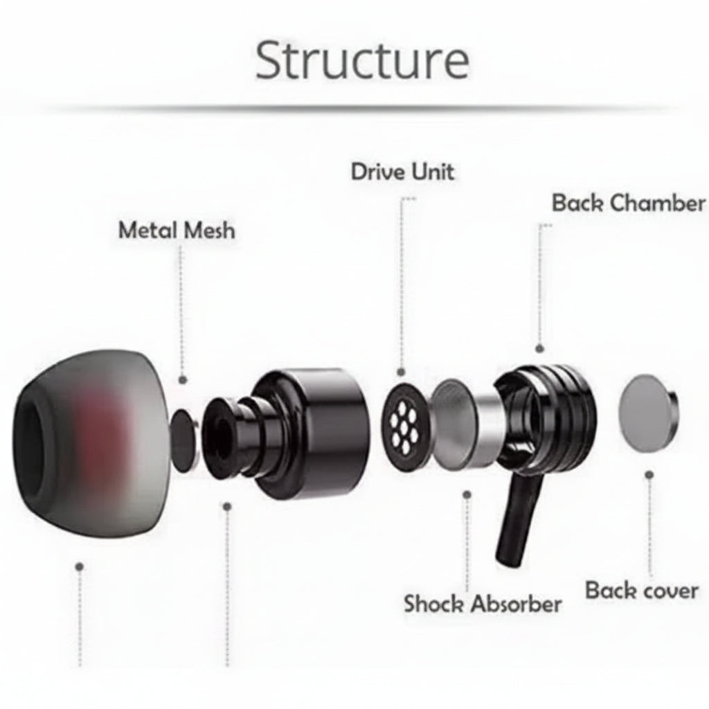 Diagram of a product structure with labeled parts on a white background