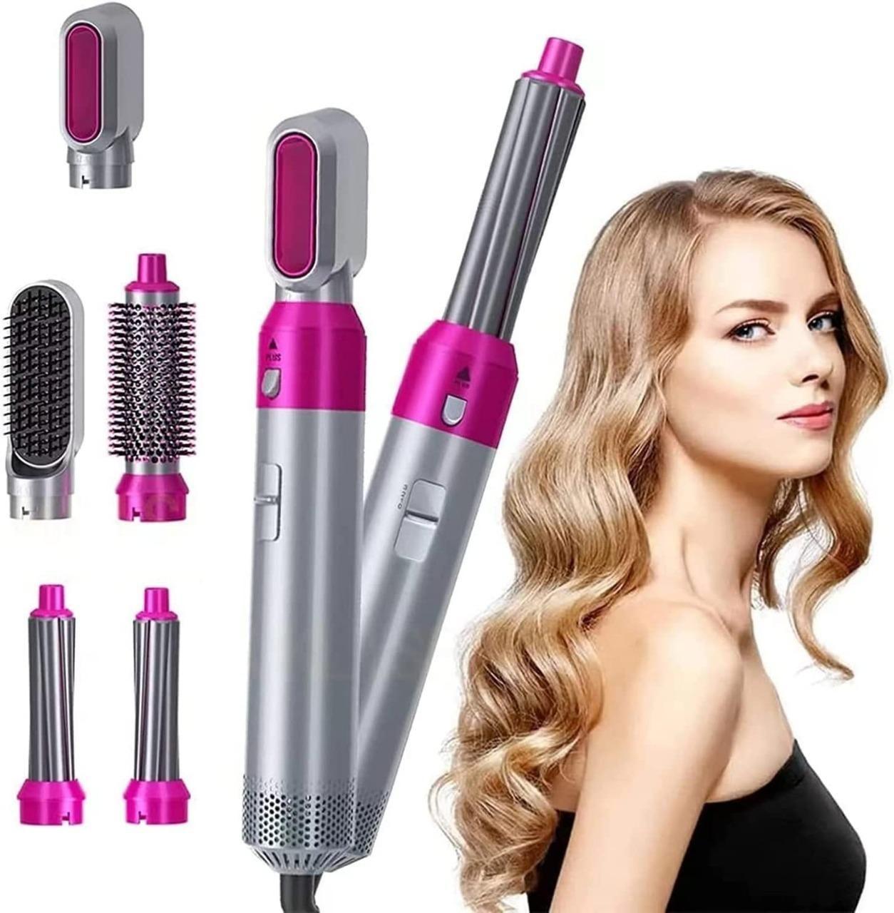5 in 1 Multifunctional Hair Dryer with interchangeable styling attachments for various hair styles