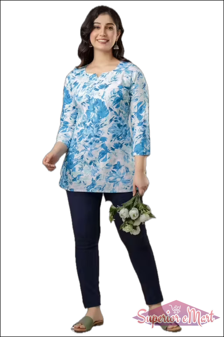 Kurti For Women - Blue.