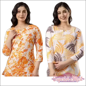 Kurti For Women - Orange.