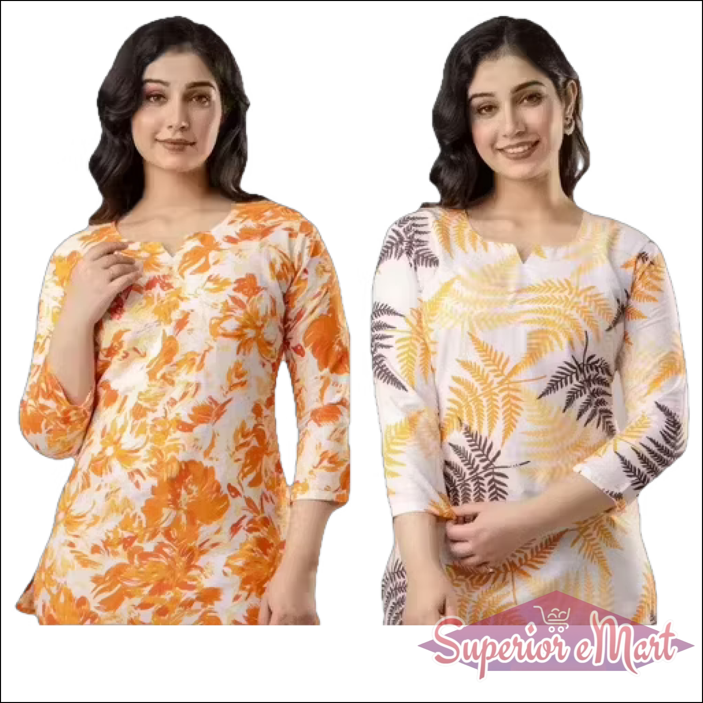 Kurti For Women - Orange.