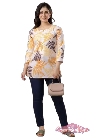 Kurti For Women - Orange.