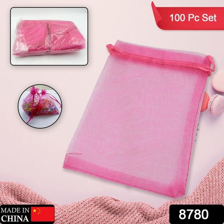 Gift Bags Small Mesh Bags Drawstring Gift Bags Christmas Drawstring Organza Gift Bags, Wedding Party Festival Gift Bags (100 Pcs Set)