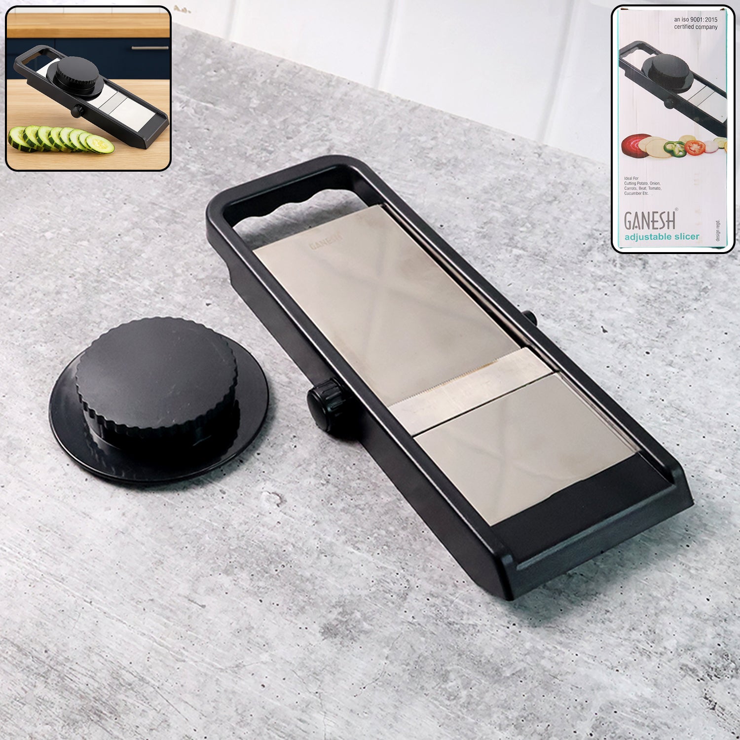 Superior eMart Adjustable Vegetable Slicer Stainless Steel