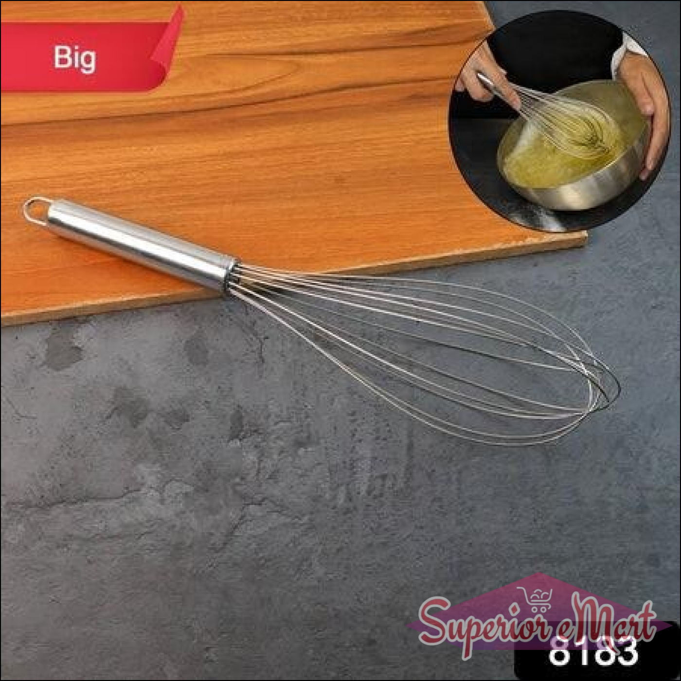 Large Stainless Steel Balloon Whisk  Heavy-duty Kitchen Tool (30cm  1 Pc) - Superior eMart