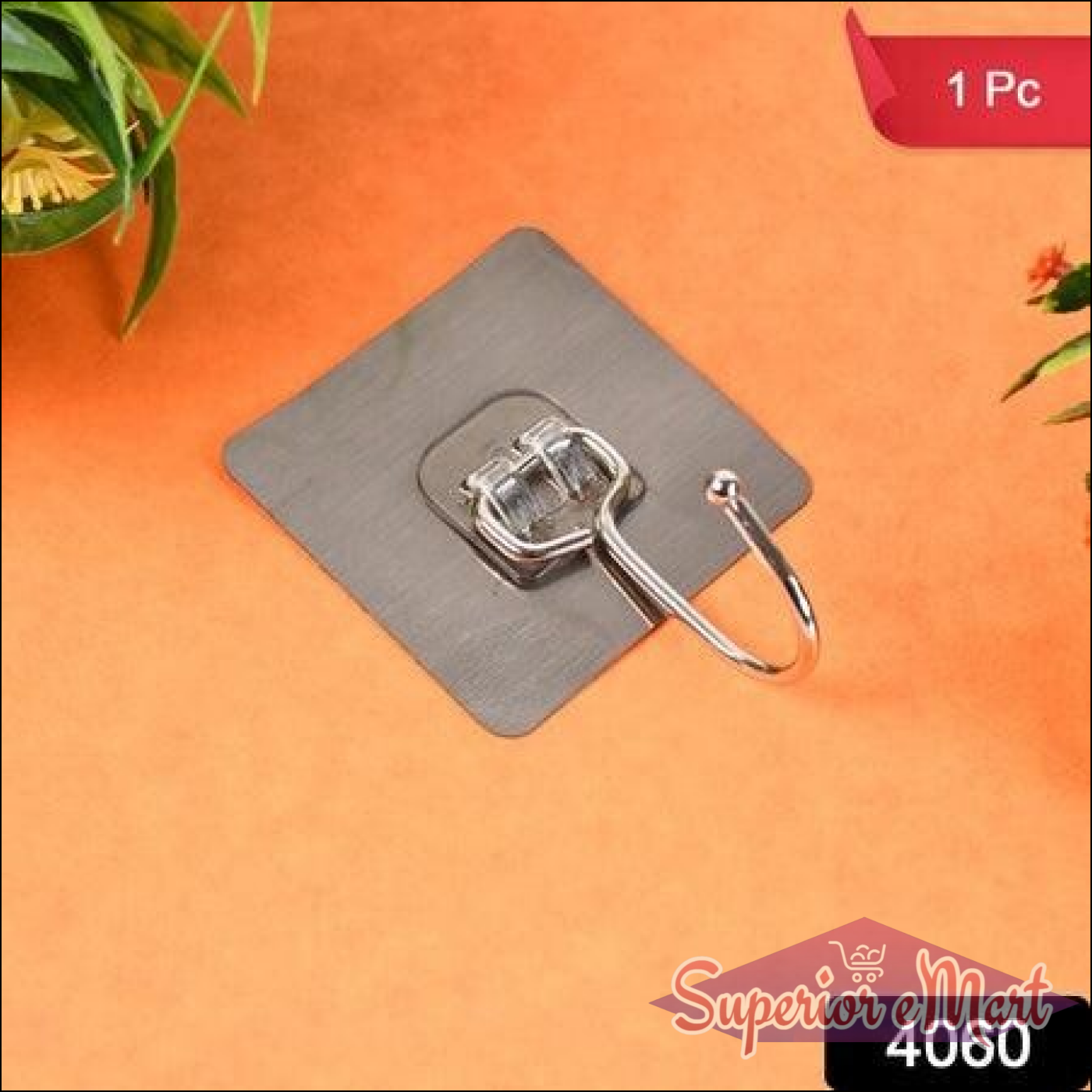 Large stainless steel wall hook with a durable design for organizing spaces and hanging items