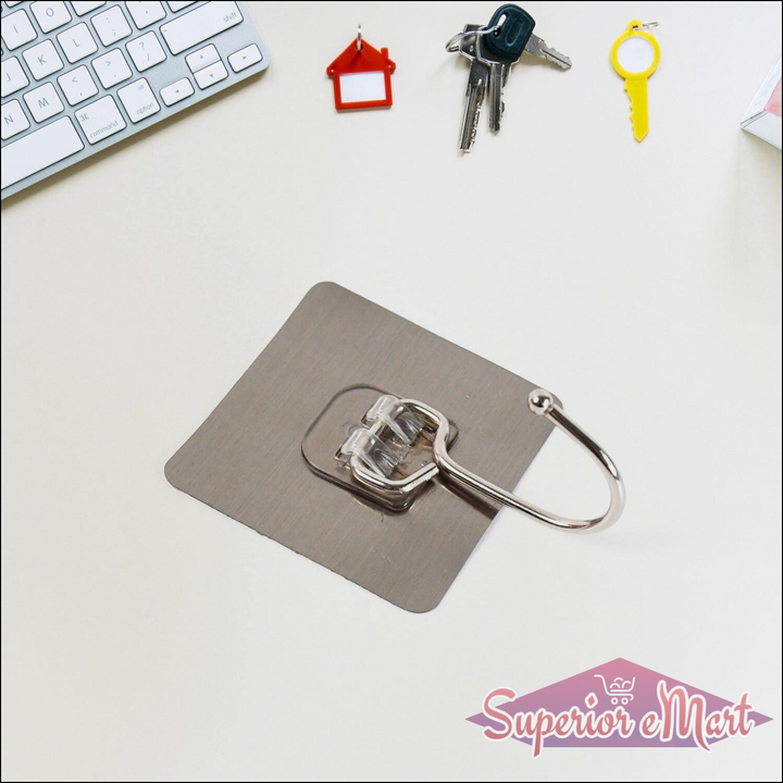 Large stainless steel wall hook for organizing keys and accessories in home and kitchen