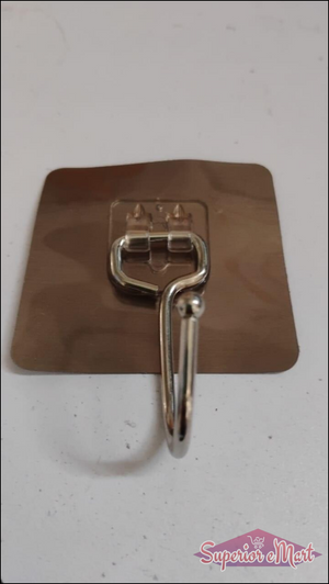 Large stainless steel wall hook with sturdy design for hanging various items securely