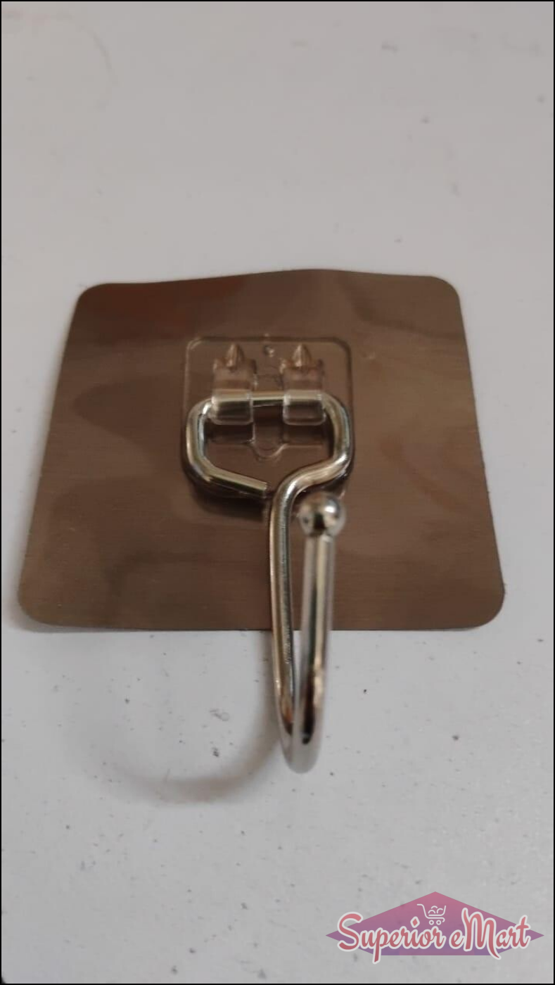 Large stainless steel wall hook with sturdy design for hanging various items securely