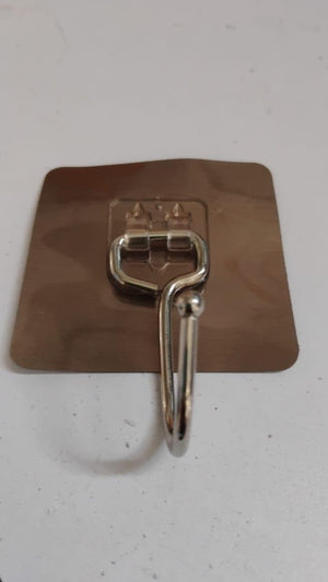 Large stainless steel wall hook with sturdy design for hanging various items securely