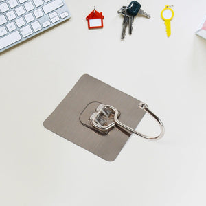 Large stainless steel wall hook for organizing keys and accessories in home and kitchen