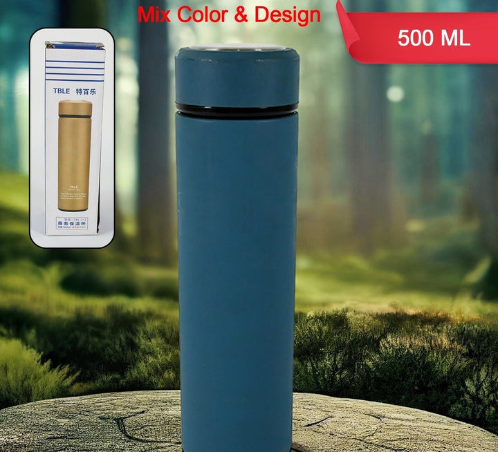 Leak proof travel bottle 500ml in blue with stylish design, ideal for on-the-go hydration.