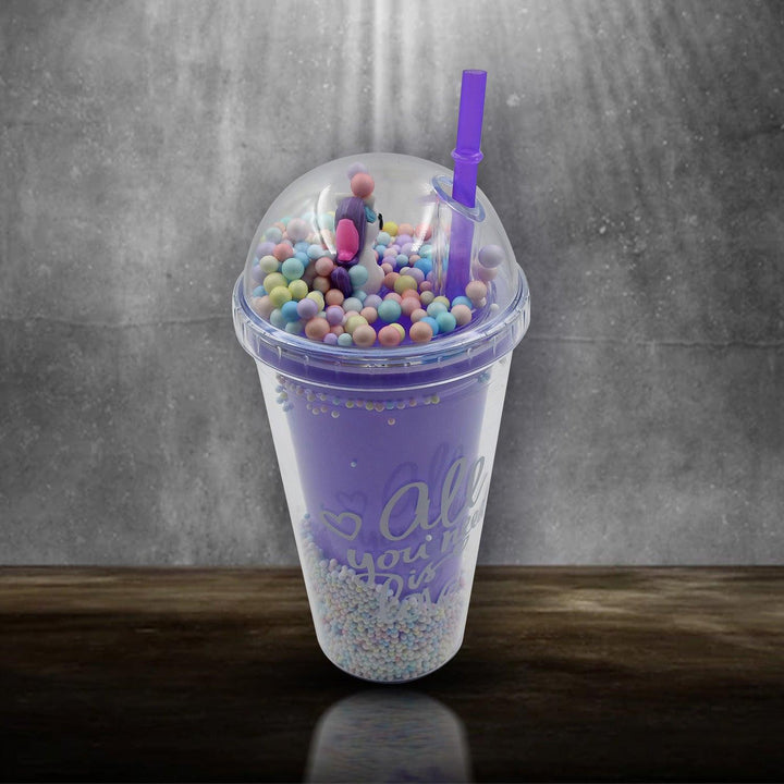 Colorful LED glow sipper bottle for kids with a fun design and straw for hydration