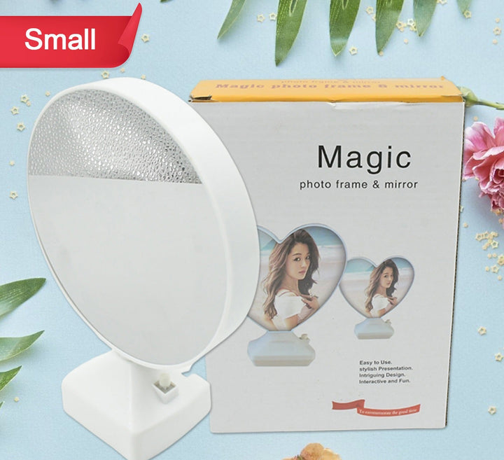 Small LED mirror photo frame with a stylish design for easy decoration and fun