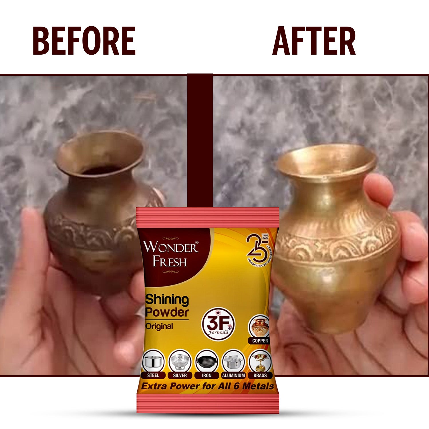 Powder for Cleans And Polishes Copper Brass Silver Aluminum Iron And Steel (200 Gm)