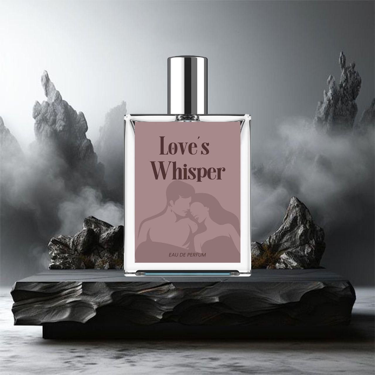 Love's Whisper perfume 100 ml pack of 2 featuring sleek rectangular bottles with romantic label design