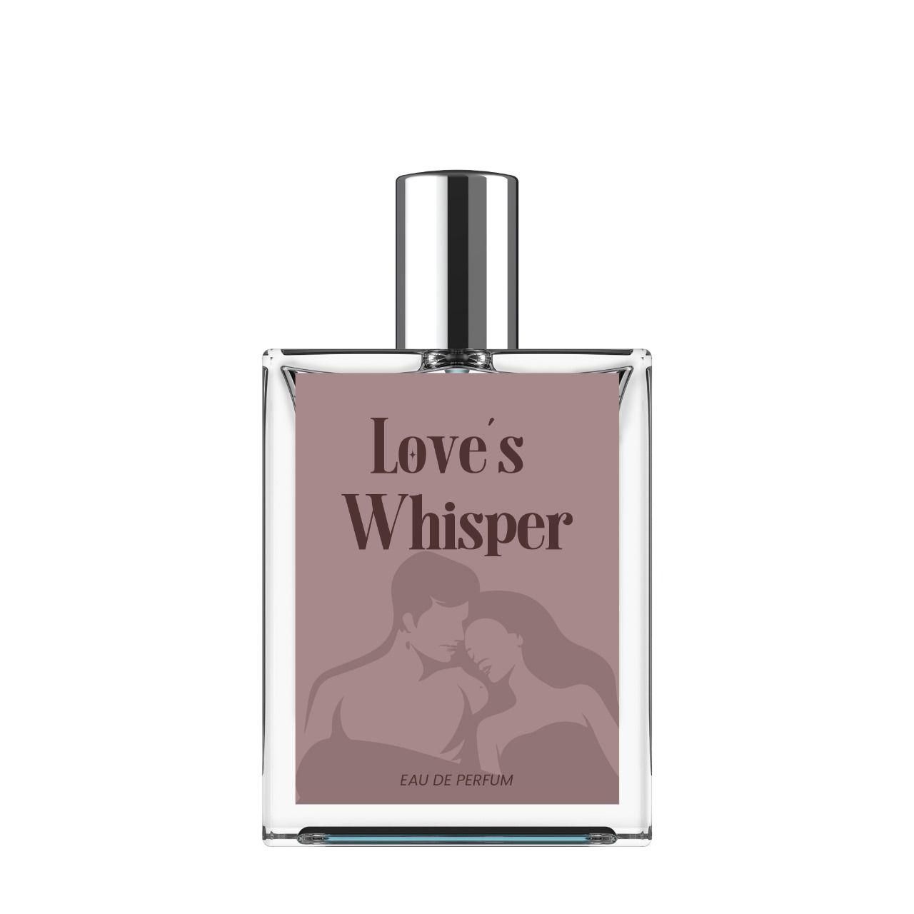 Love's Whisper perfume 100 ml pack of 2 clear glass bottle with silver cap and romantic label