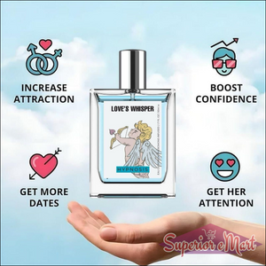 Love's Whisper Perfume 50ML in a clear bottle designed to boost attraction and confidence