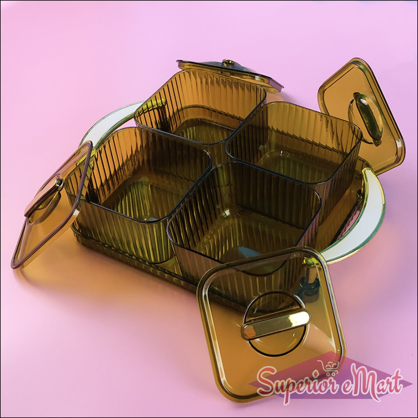 Luxury Delight 4-piece Dryfruit Storage Box (1 Set)