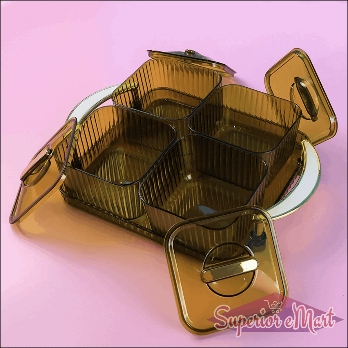 Luxury Delight 4-piece Dryfruit Storage Box (1 Set)