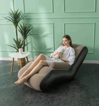 Comfortable Luxury Inflatable Lounger Chair with Soft Fabric and Modern Design for Relaxing at Home