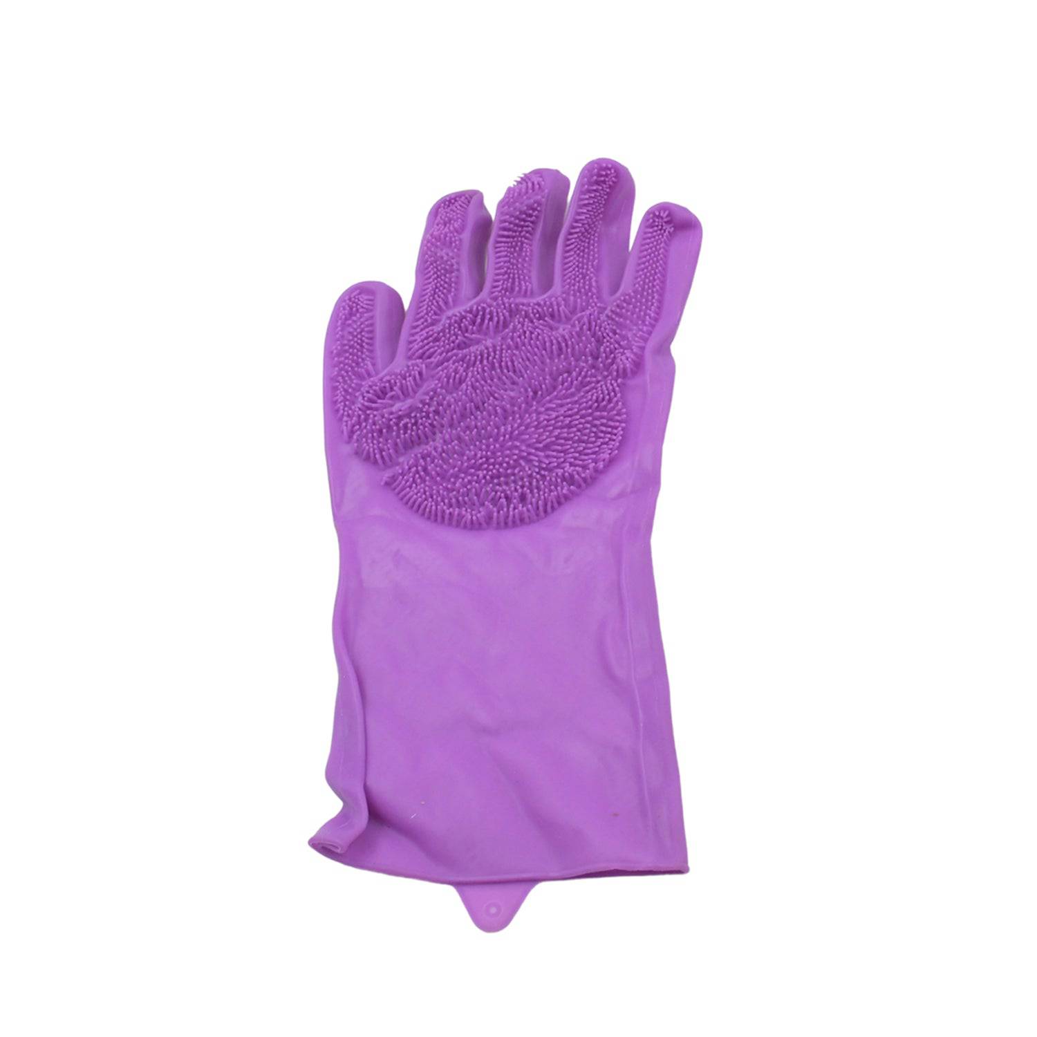 0712 Dishwashing Gloves With Scrubber Silicone Cleaning Reusable Scrub Gloves For Wash Dish Kitchen Bathroom Pet Grooming Wet And Dry Glove (1 Pc Left Hand Gloves) - Superior eMart