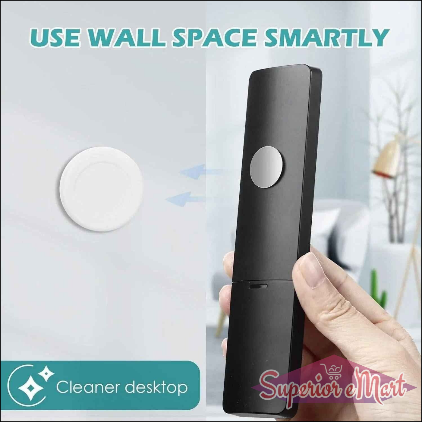 Magnetic Remote Control Wall Mount Holder (Pack of 5) - Superior eMart