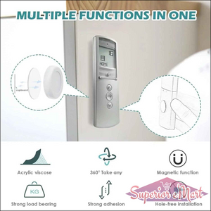 Magnetic Remote Control Wall Mount Holder (Pack of 5) - Superior eMart