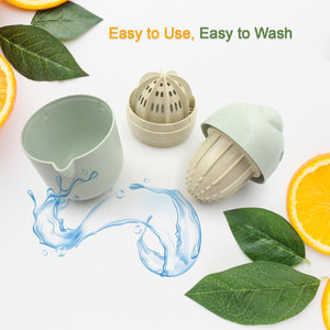 Manual citrus juicer with easy to wash components for efficient juice extraction