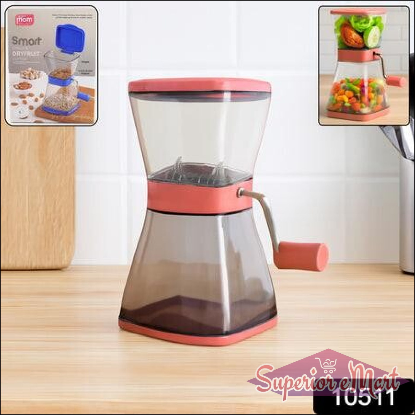 Manual Cutter With Blades And Locking Lid (1 Pc) - Superior eMart