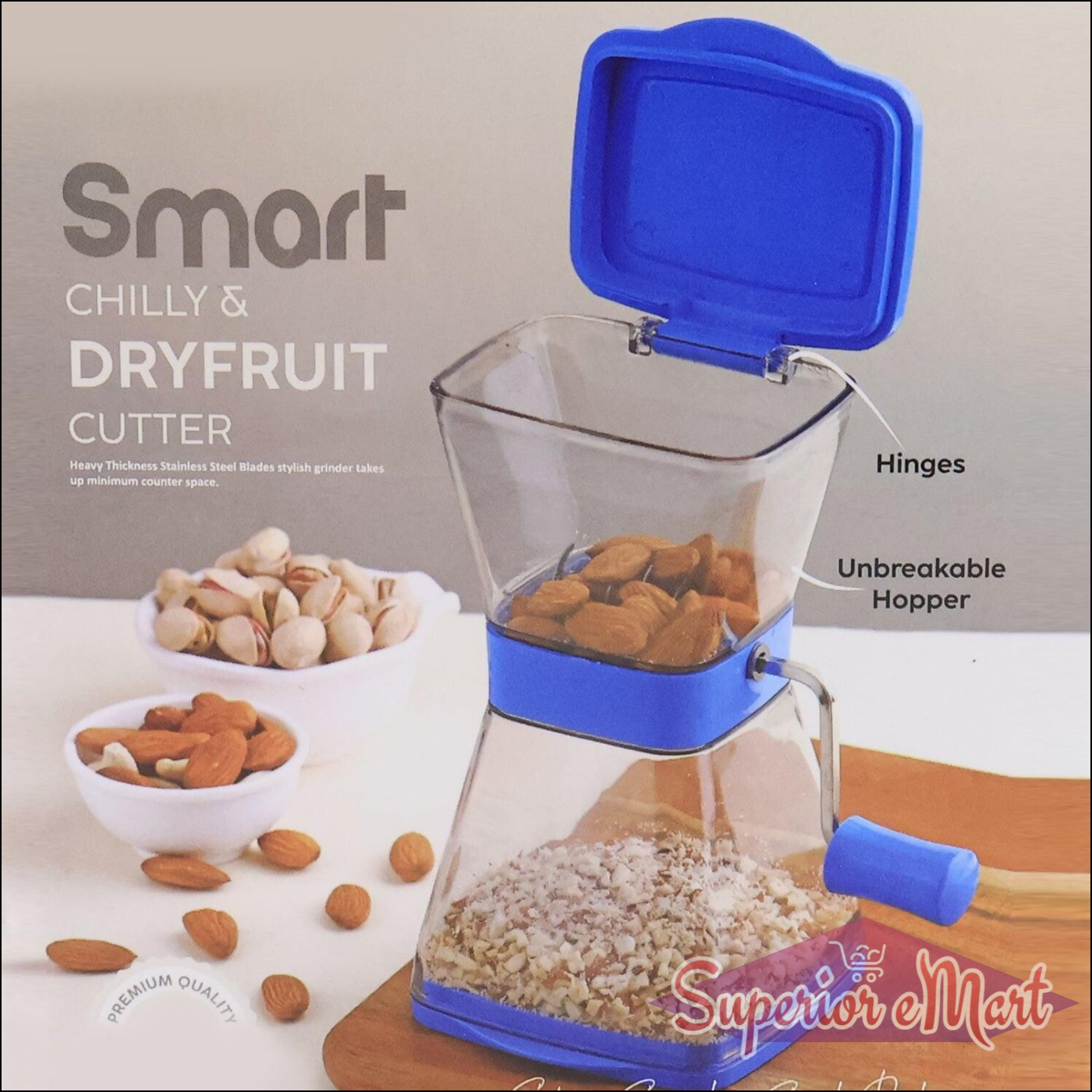Manual Cutter With Blades And Locking Lid (1 Pc) - Superior eMart