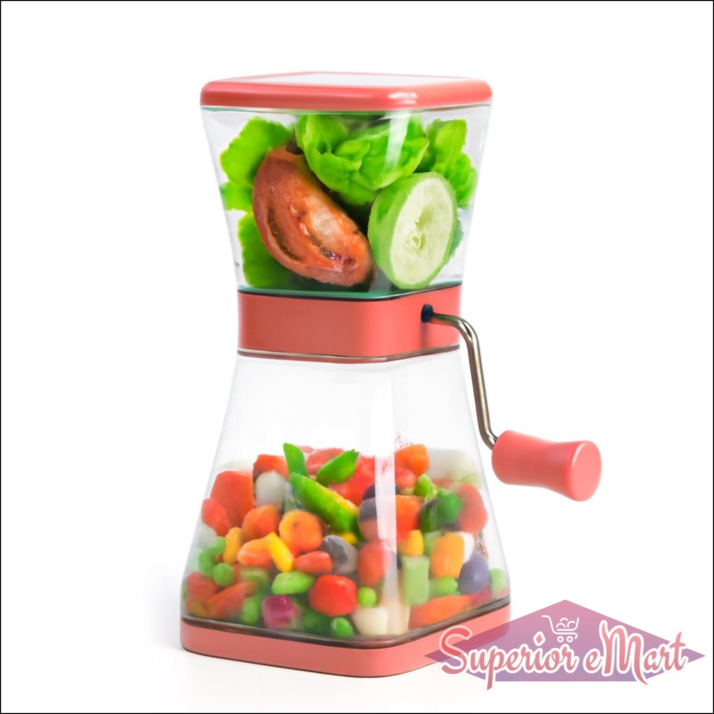 Manual Cutter With Blades And Locking Lid (1 Pc) - Superior eMart